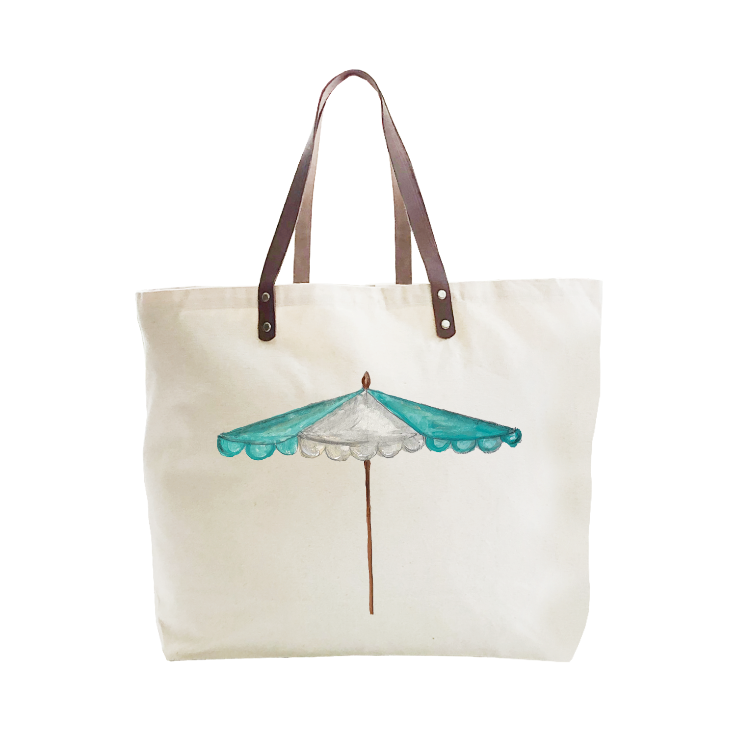 seafoam beach umbrella large tote