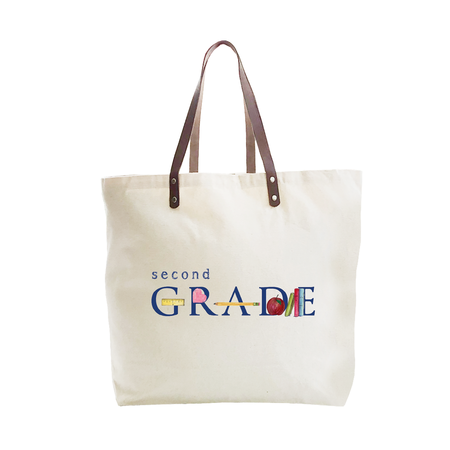 second grade large tote