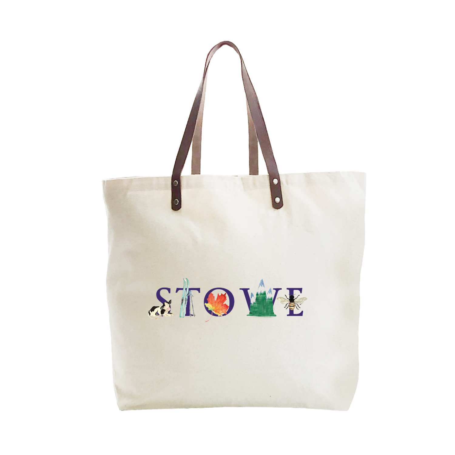 stowe, vt large tote