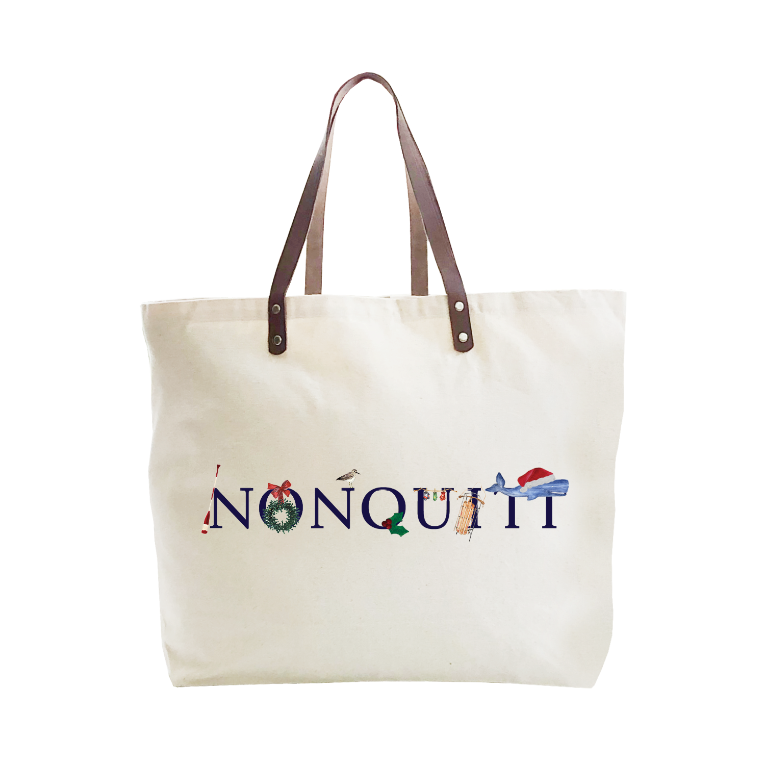 nonquitt holiday large tote