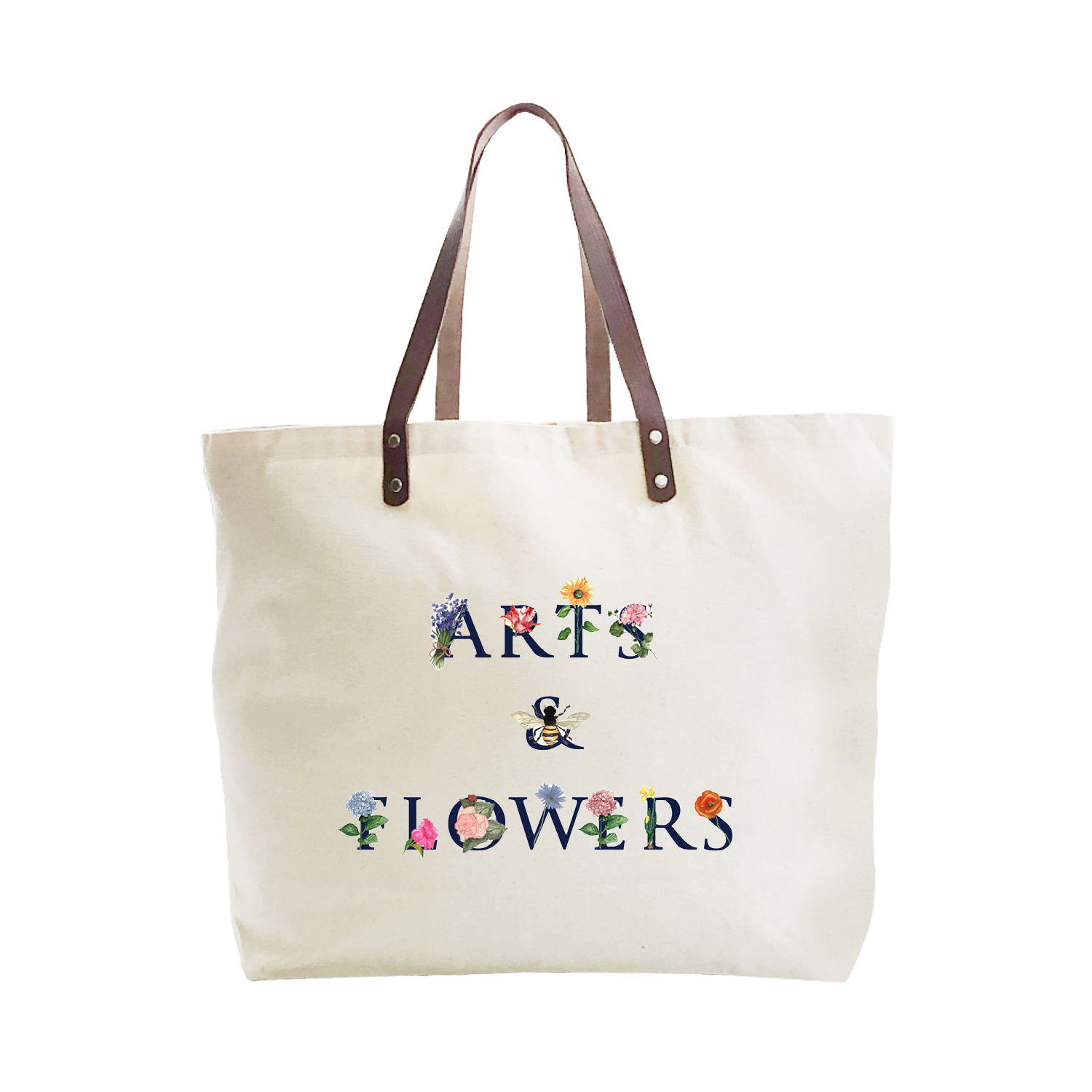 arts and flowers large tote