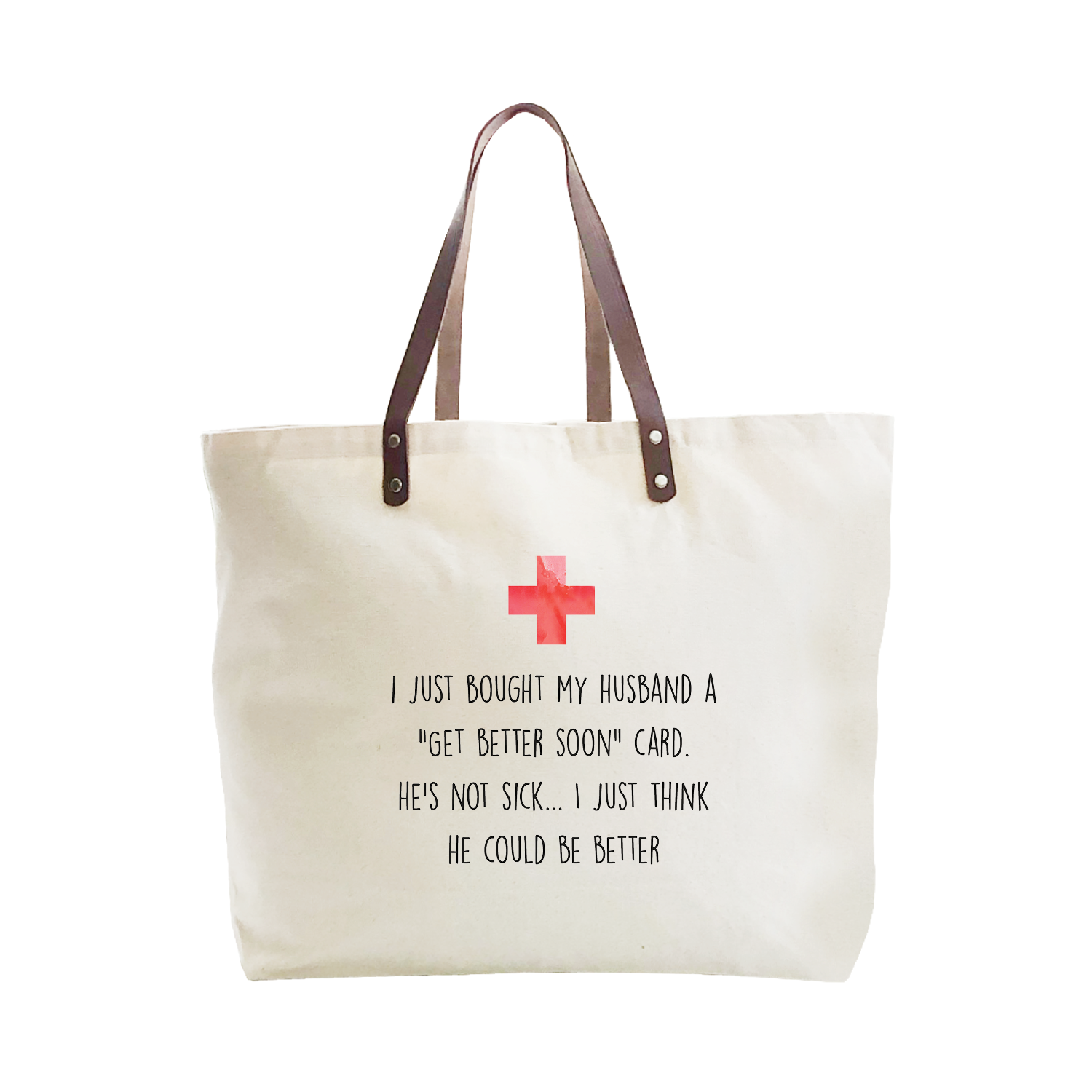 husband red cross large tote