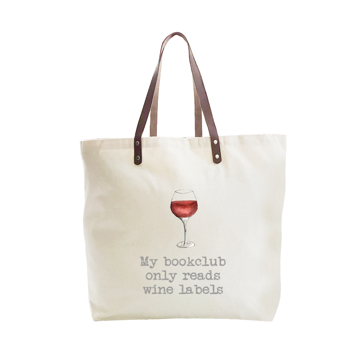 book club red large tote
