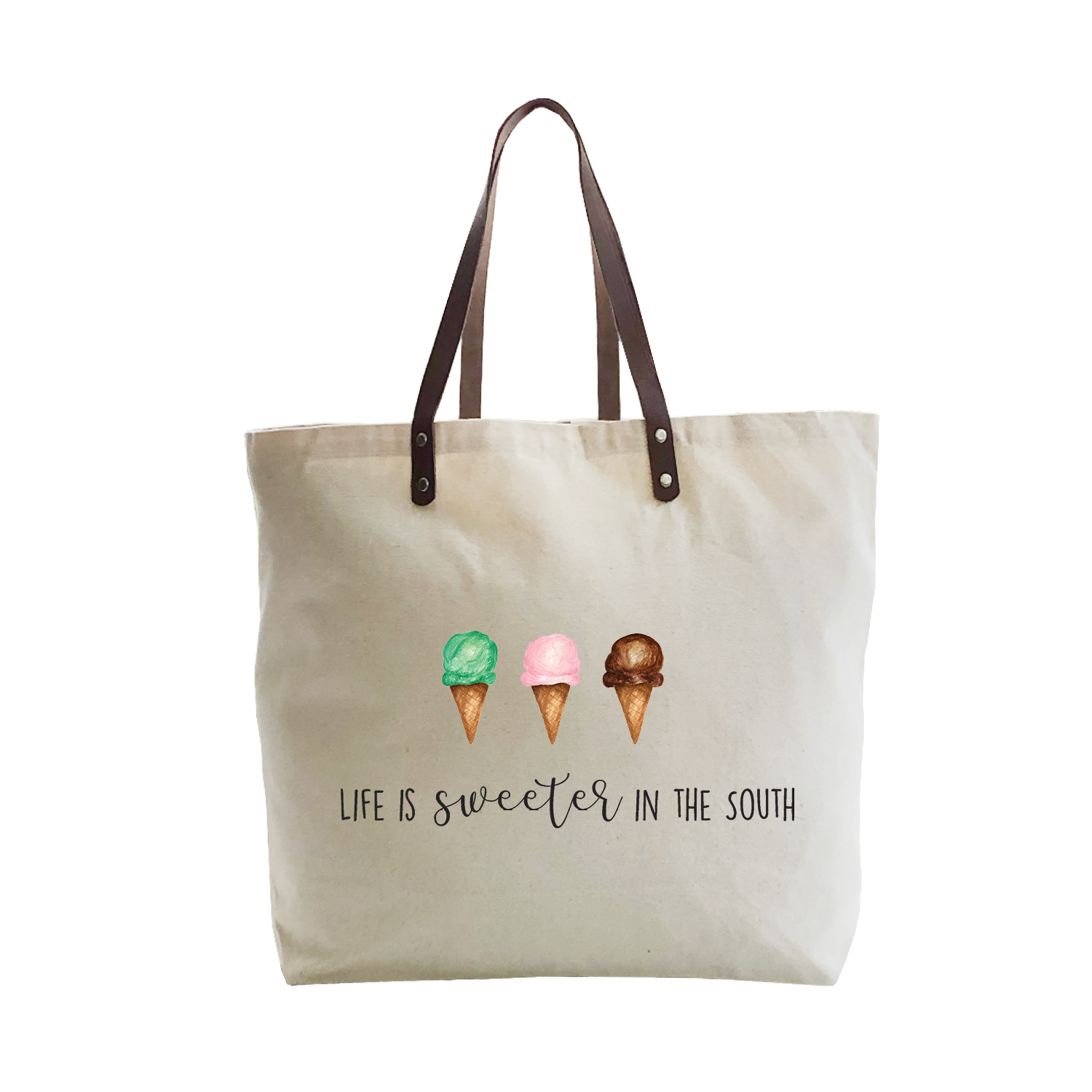 life is sweetest large tote