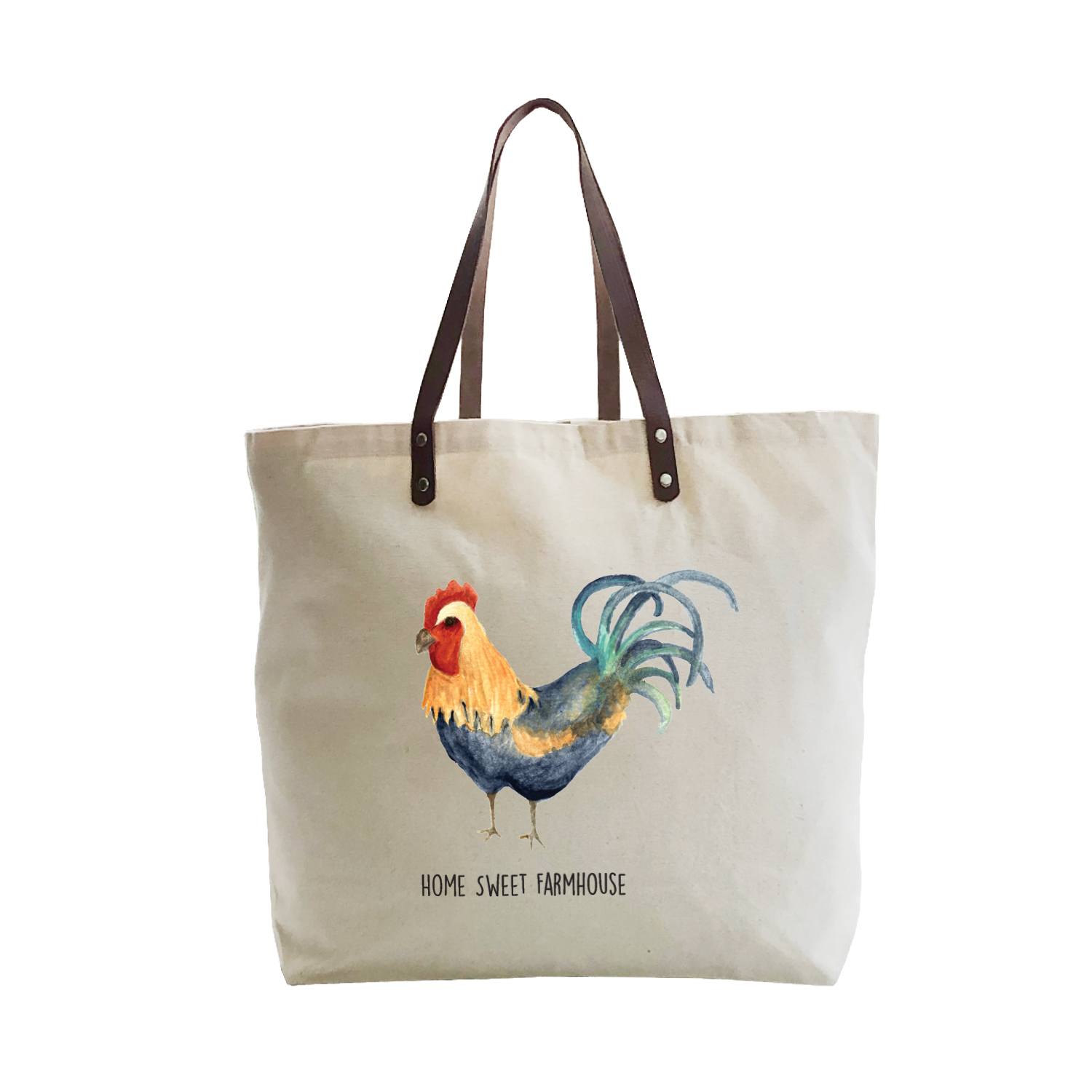 rooster farmhouse large tote