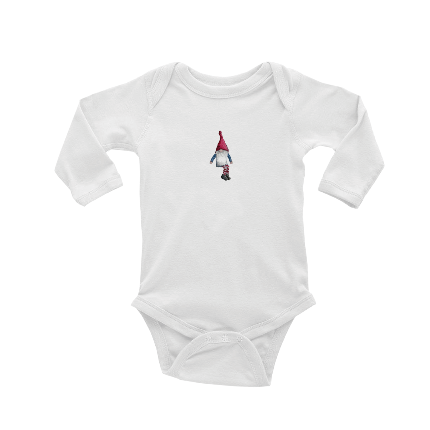 gnome baby snap up long sleeve