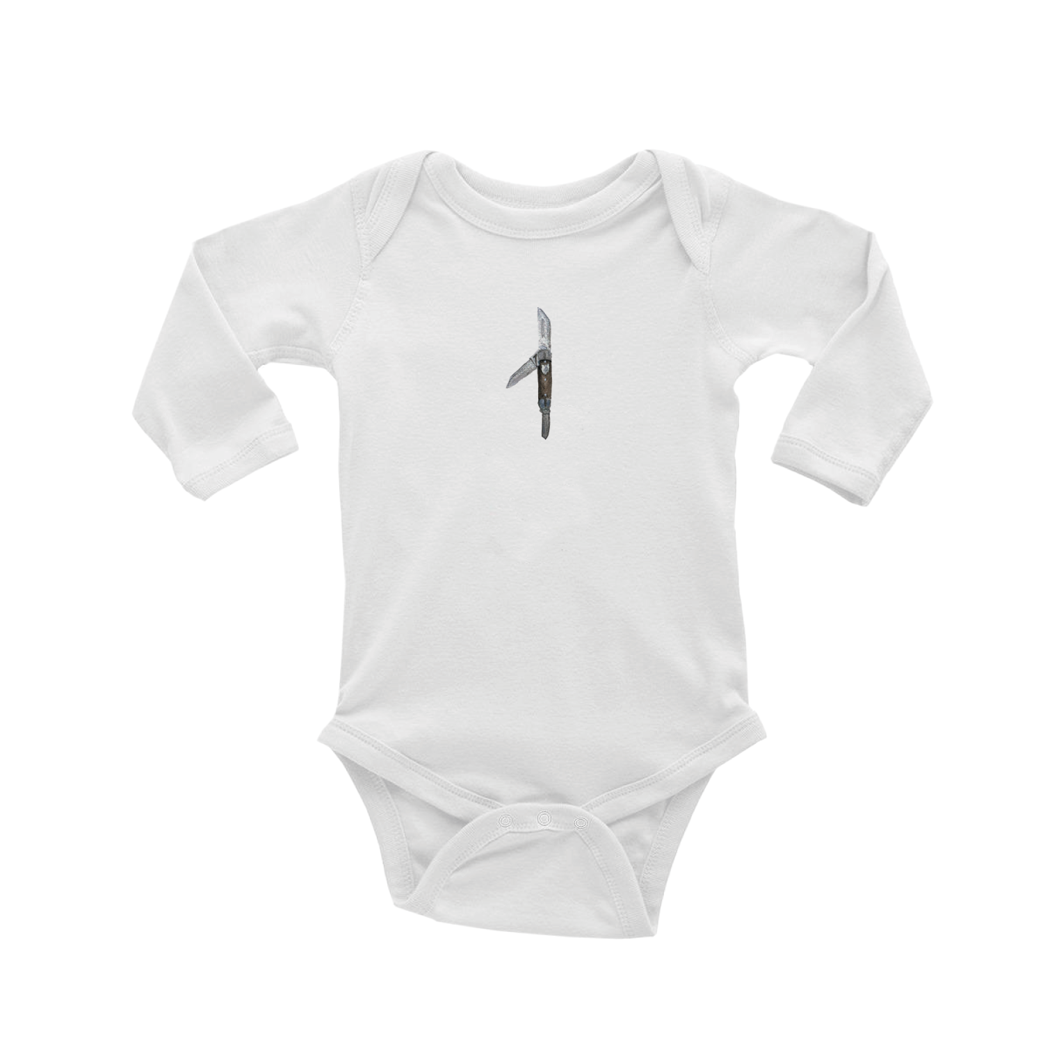 pocket knife baby snap up long sleeve