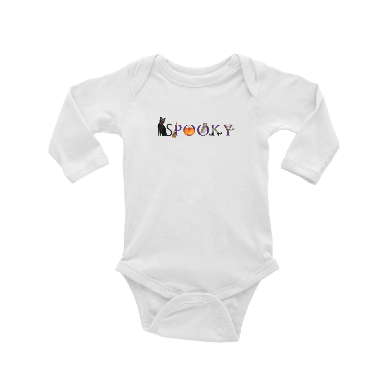 spooky baby snap up long sleeve