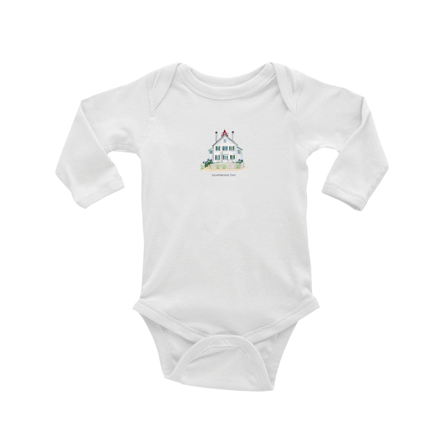 west dennis lighthouse summer baby snap up long sleeve