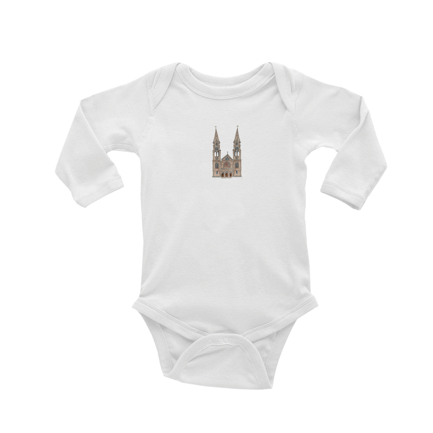 mission hill basilica baby snap up long sleeve