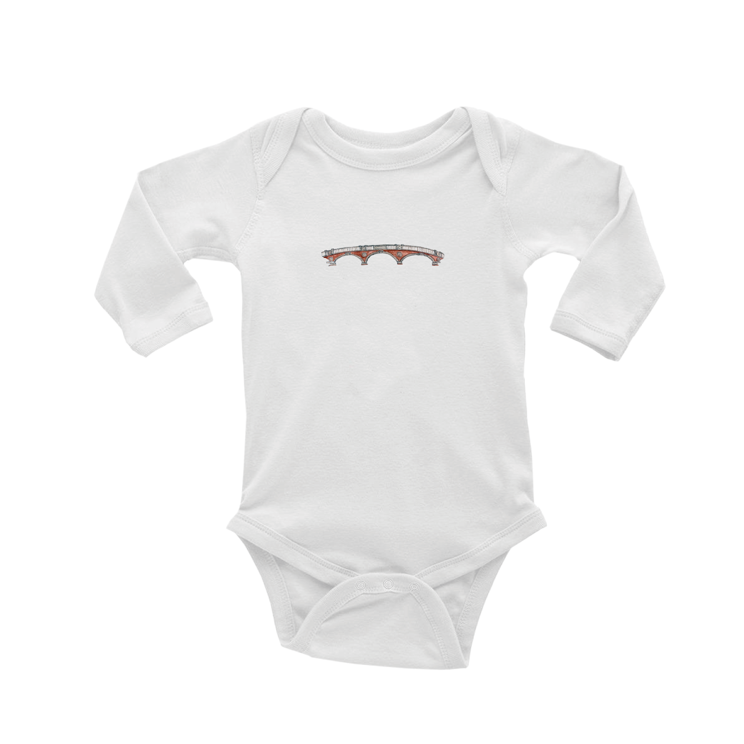 harvard bridge baby snap up long sleeve