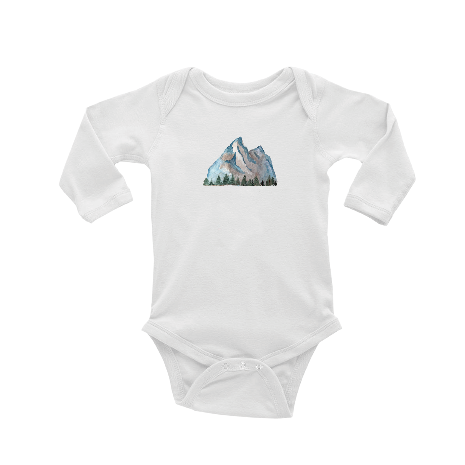 tetons baby snap up long sleeve