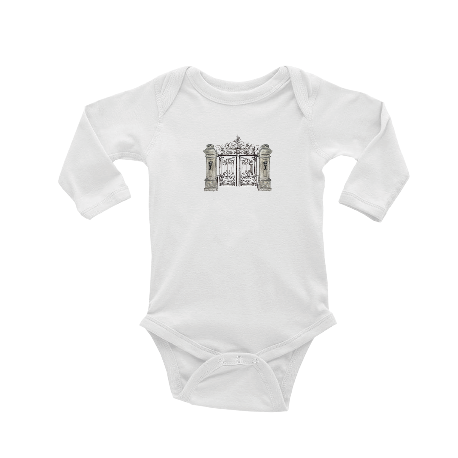 newport mansion gate baby snap up long sleeve