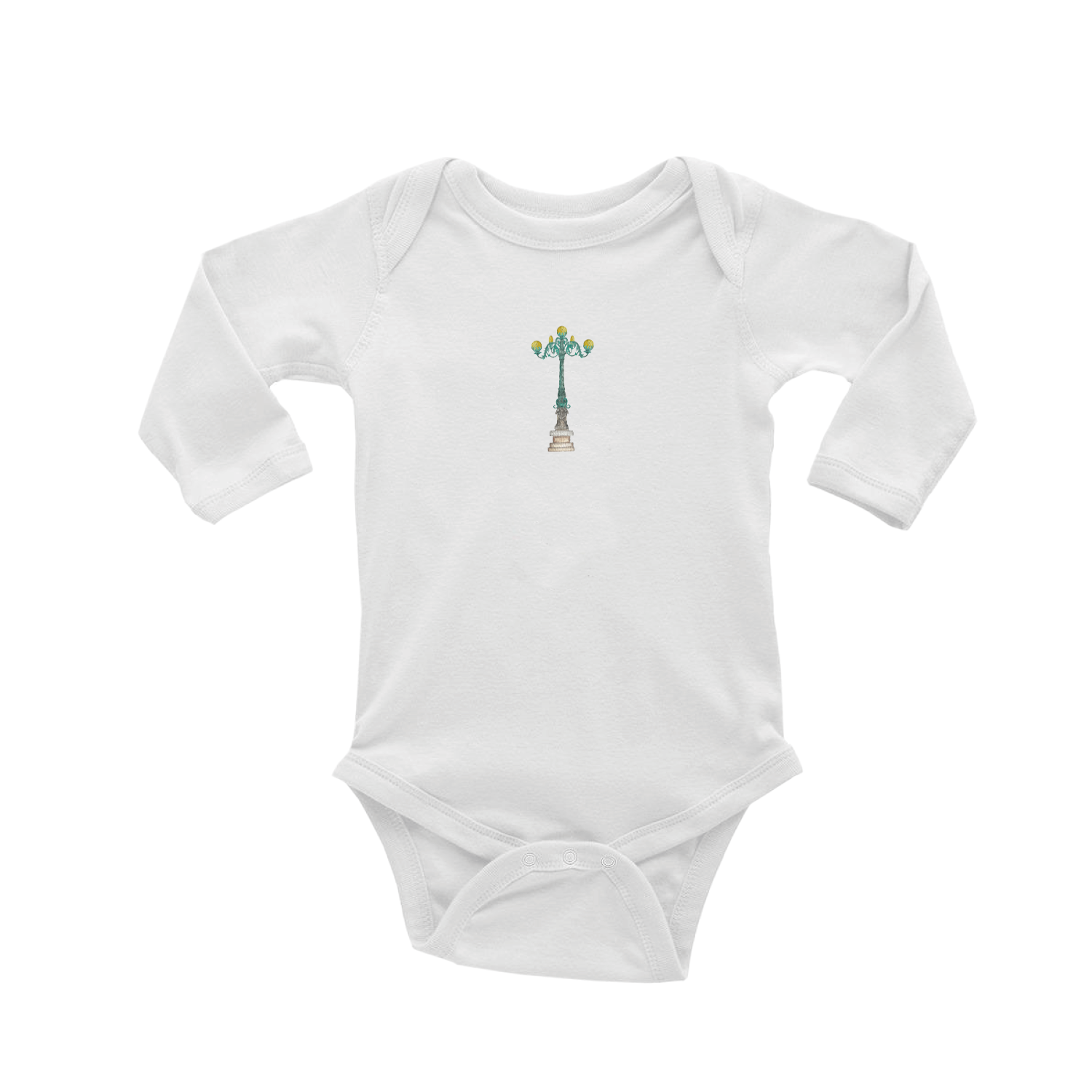 lampost in newport baby snap up long sleeve
