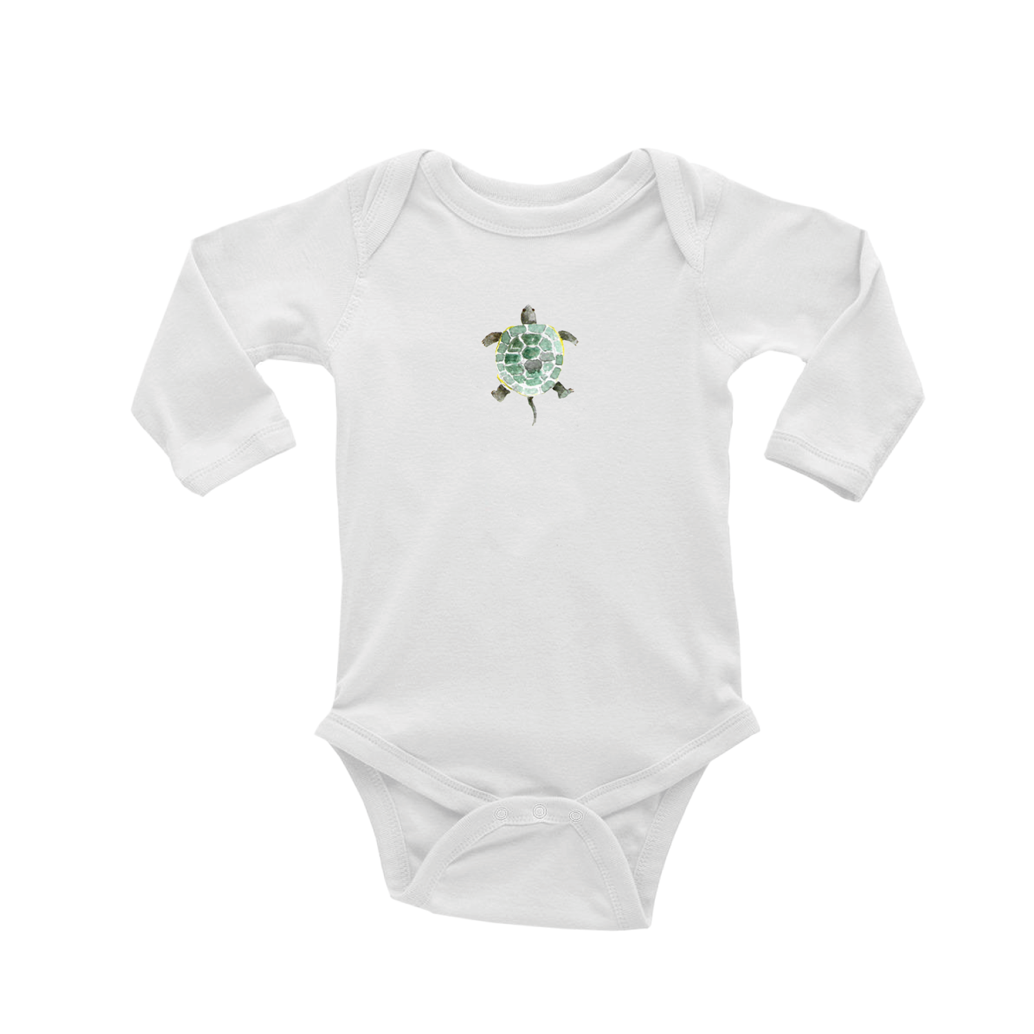 turtle baby snap up long sleeve