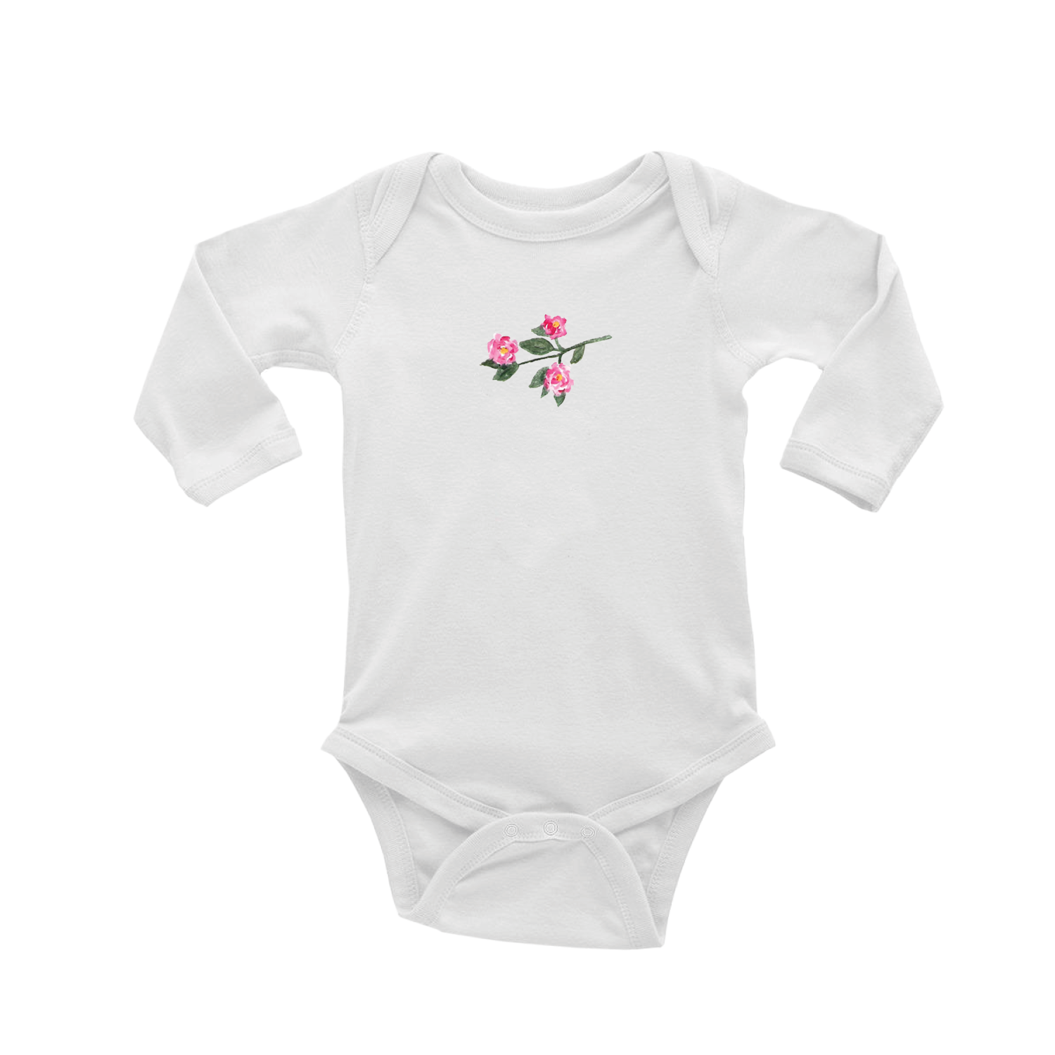 camellia baby snap up long sleeve