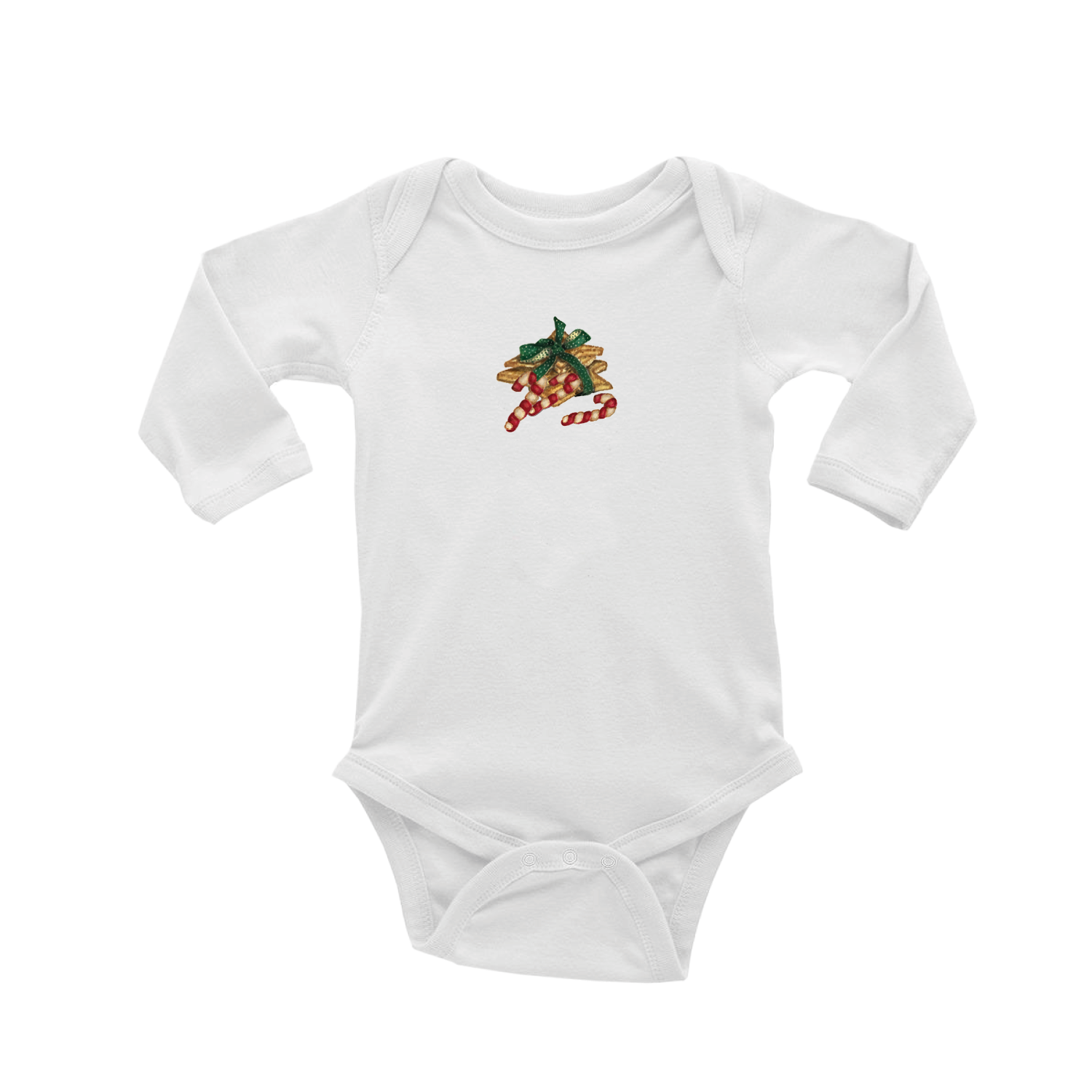 christmas cookies baby snap up long sleeve