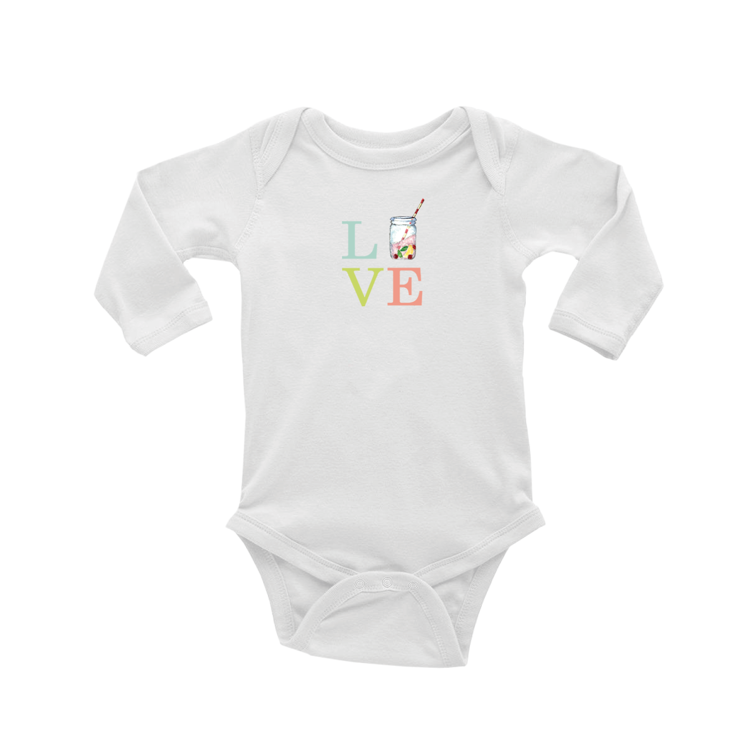 love lemonade baby snap up long sleeve