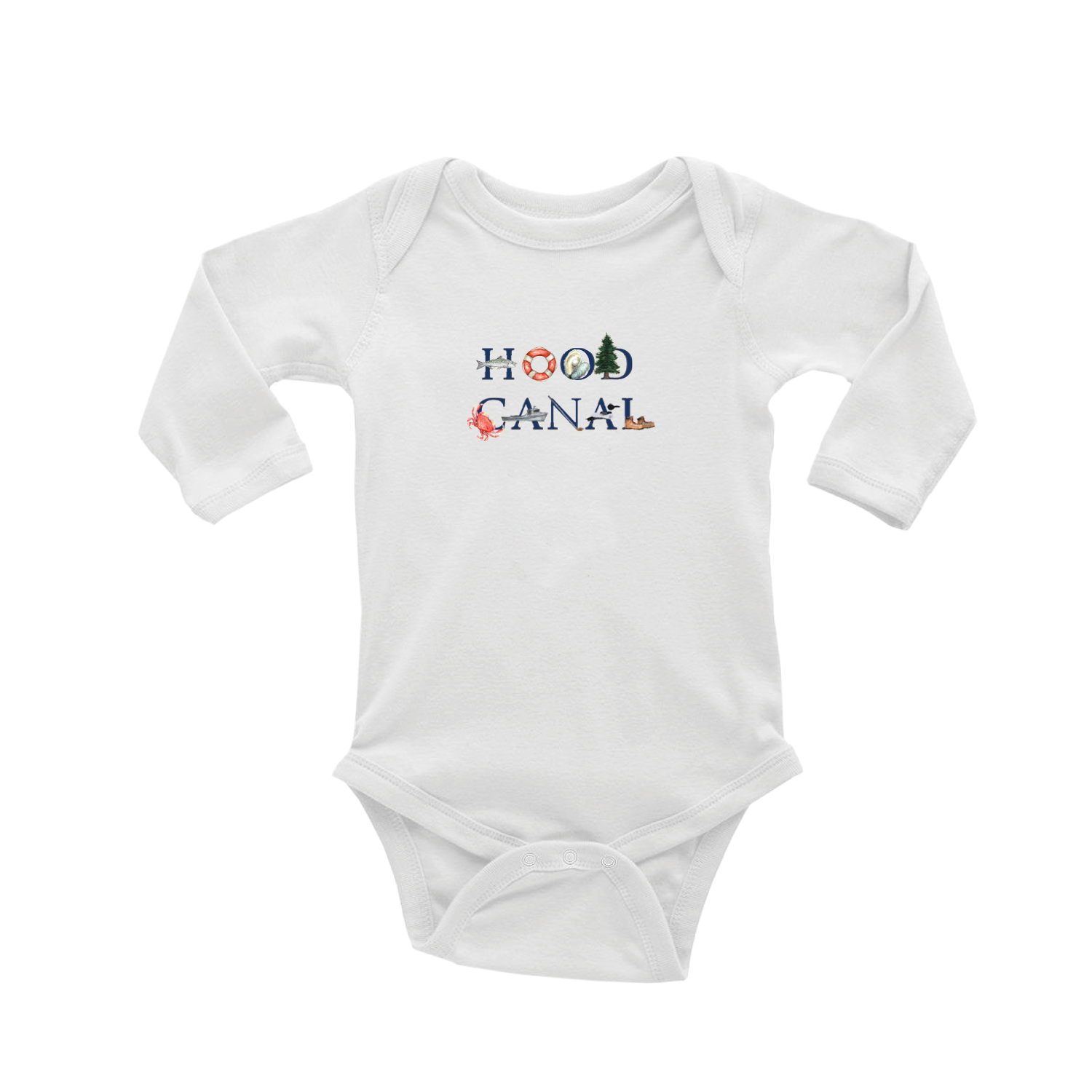 hood canal baby snap up long sleeve