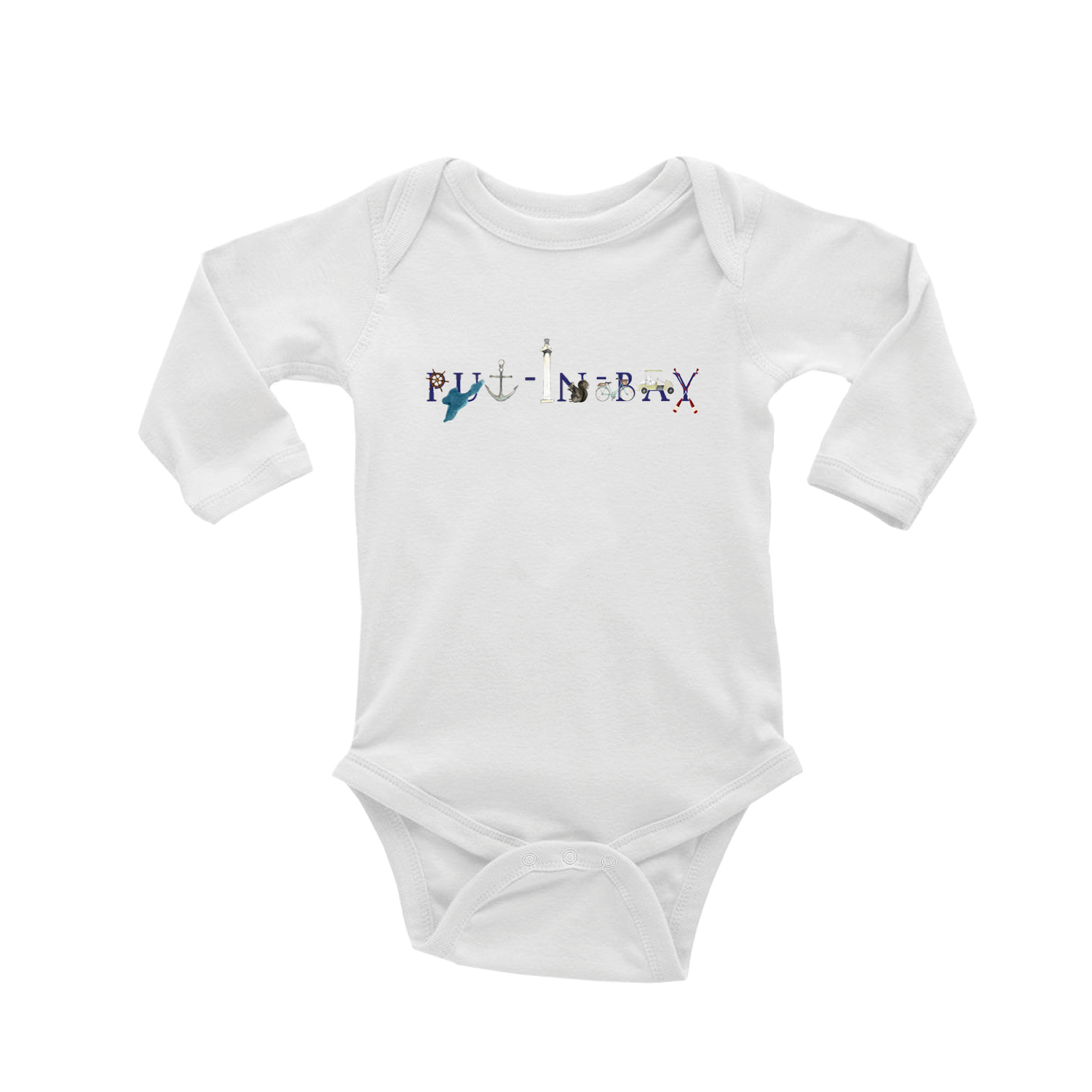 put-in-bay baby snap up long sleeve