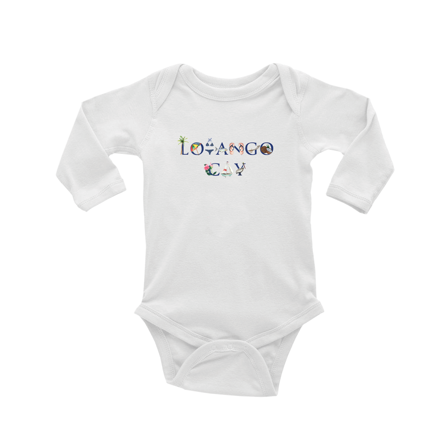 lovango cay baby snap up long sleeve