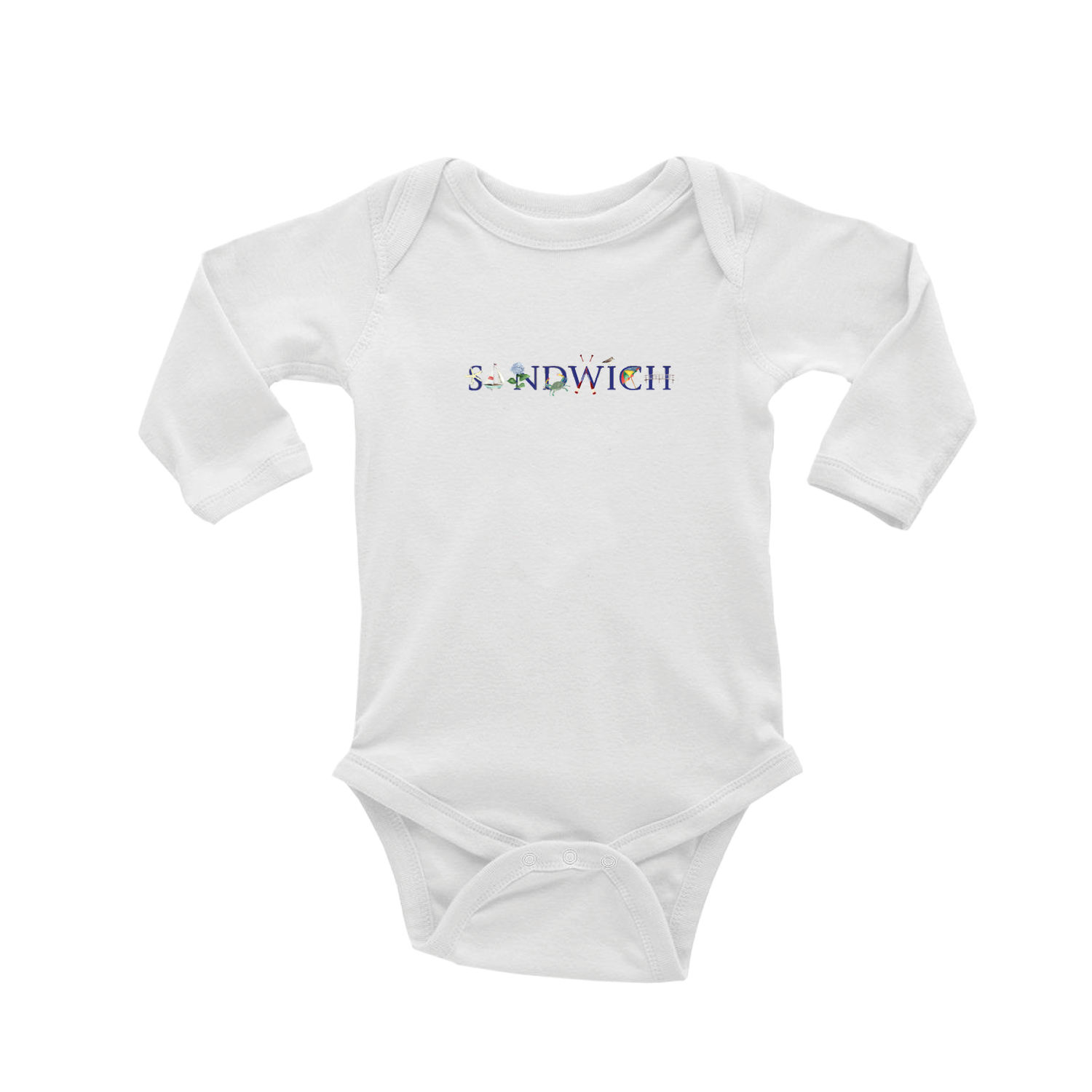sandwich baby snap up long sleeve