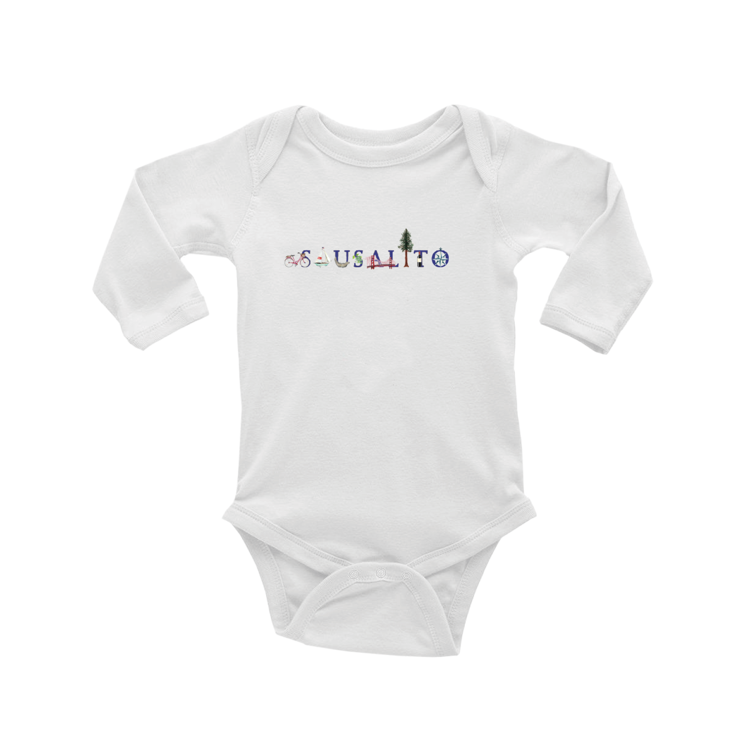 sausalito baby snap up long sleeve