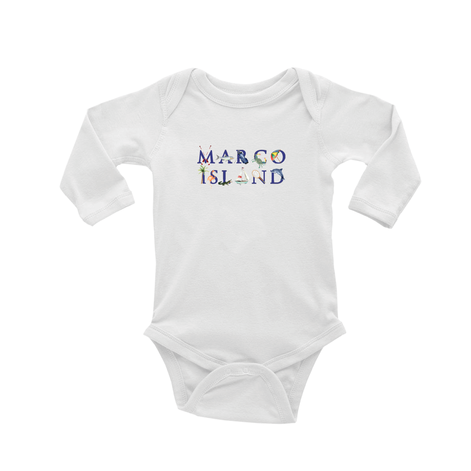 marco island baby snap up long sleeve