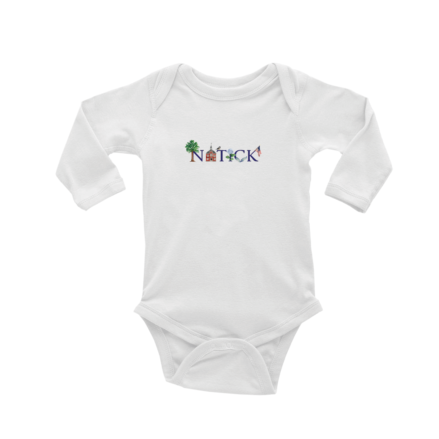 natick baby snap up long sleeve