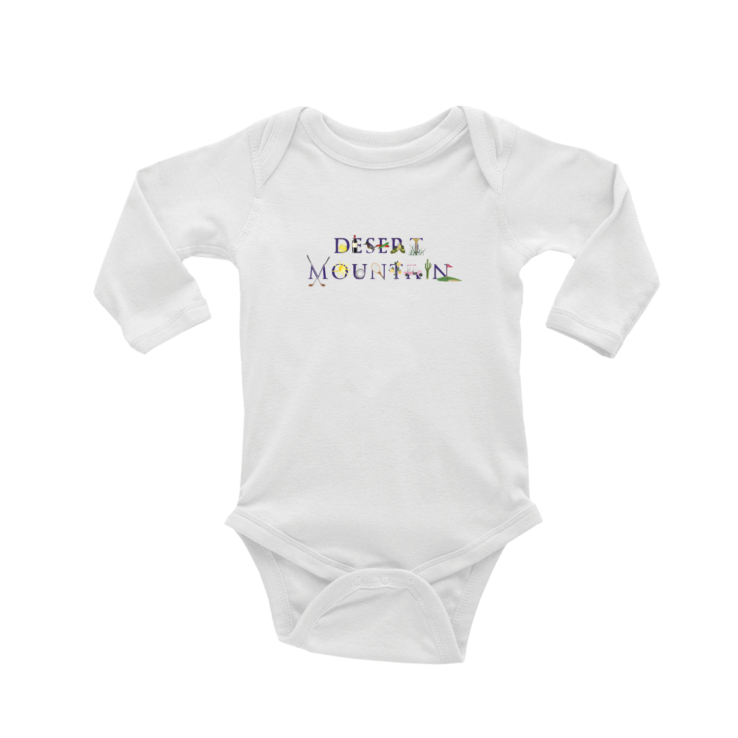 desert mountain baby snap up long sleeve