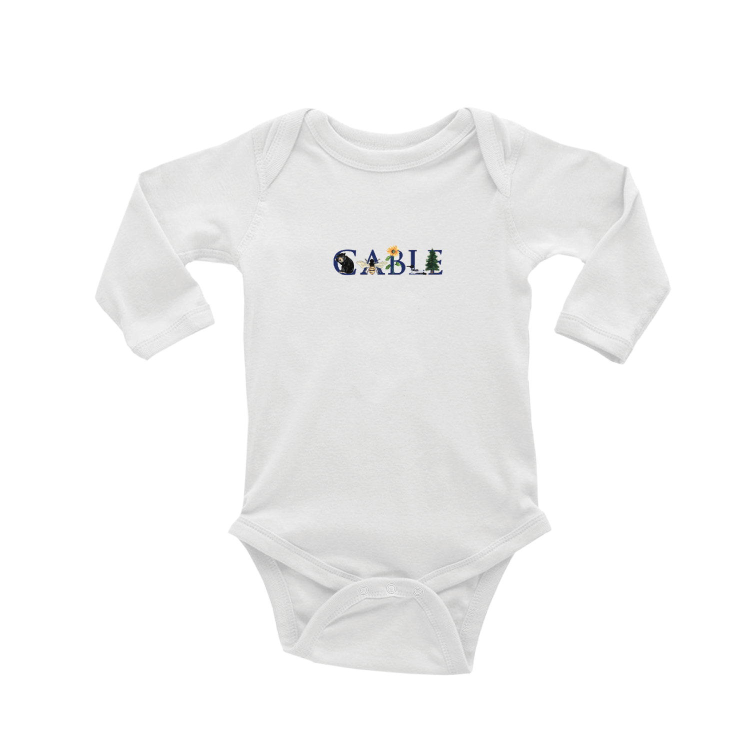 cable, wi baby snap up long sleeve
