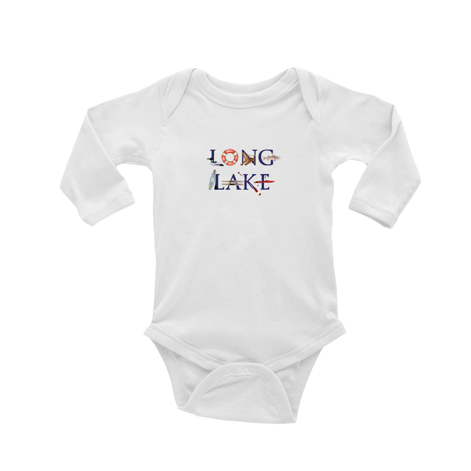 long lake baby snap up long sleeve