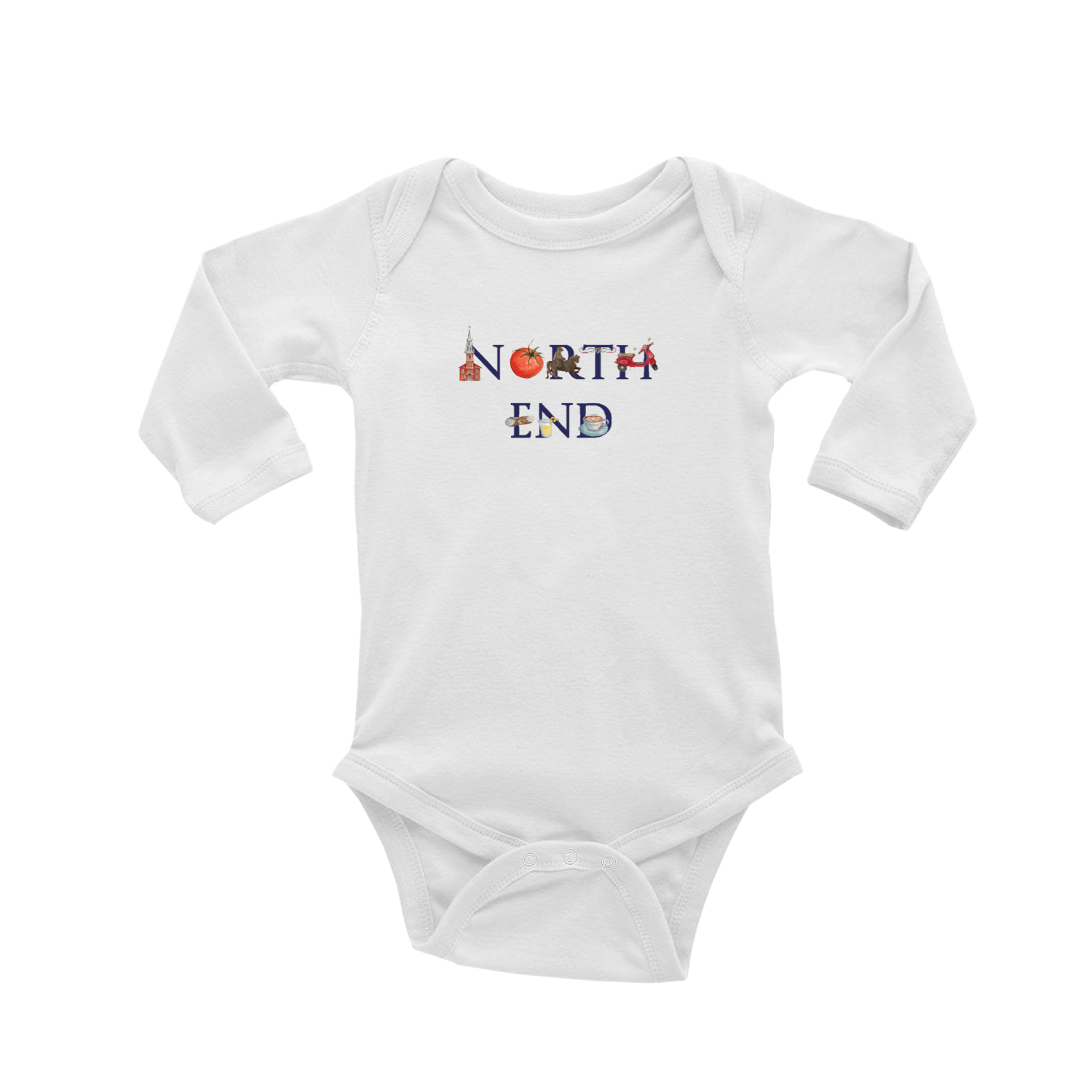 north end baby snap up long sleeve