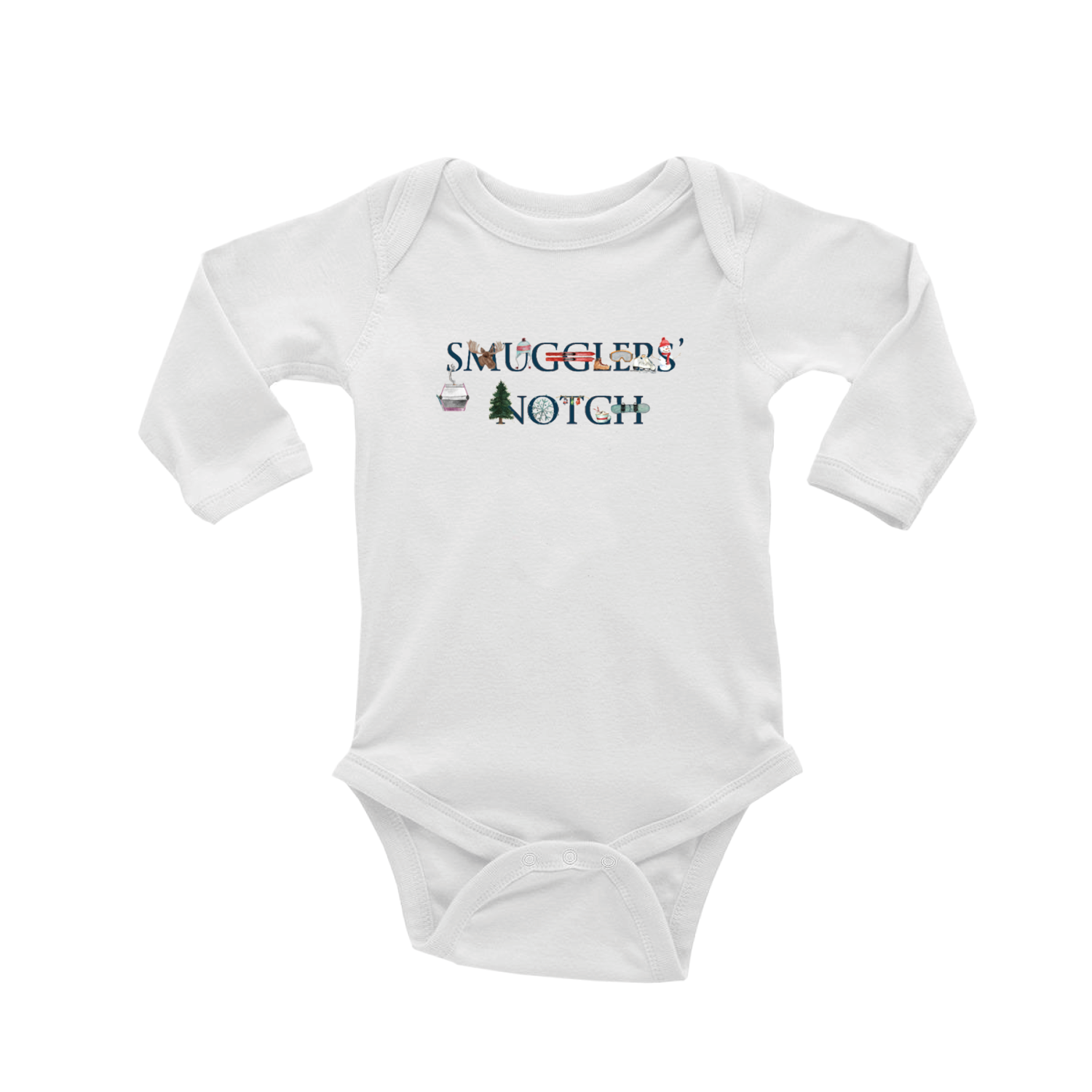 smugglers' notch baby snap up long sleeve