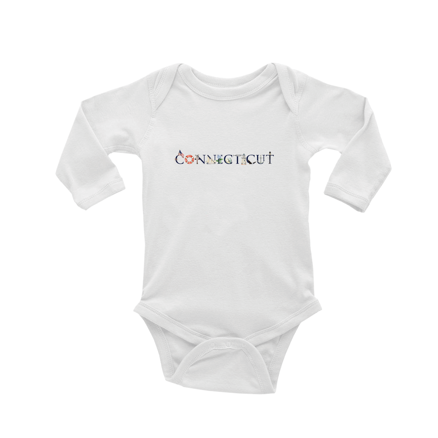 connecticut nautical baby snap up long sleeve