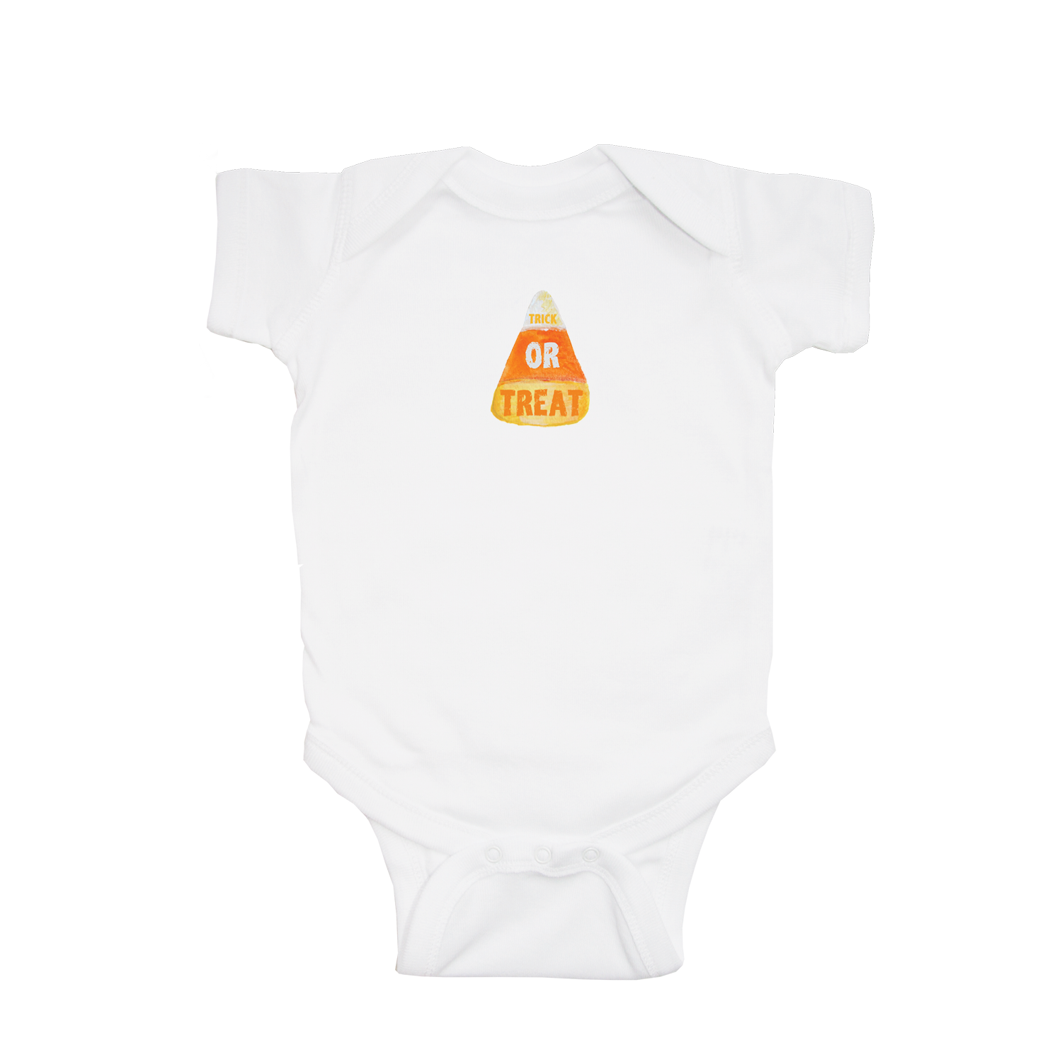 candy corn trick or treat baby snap up short sleeve