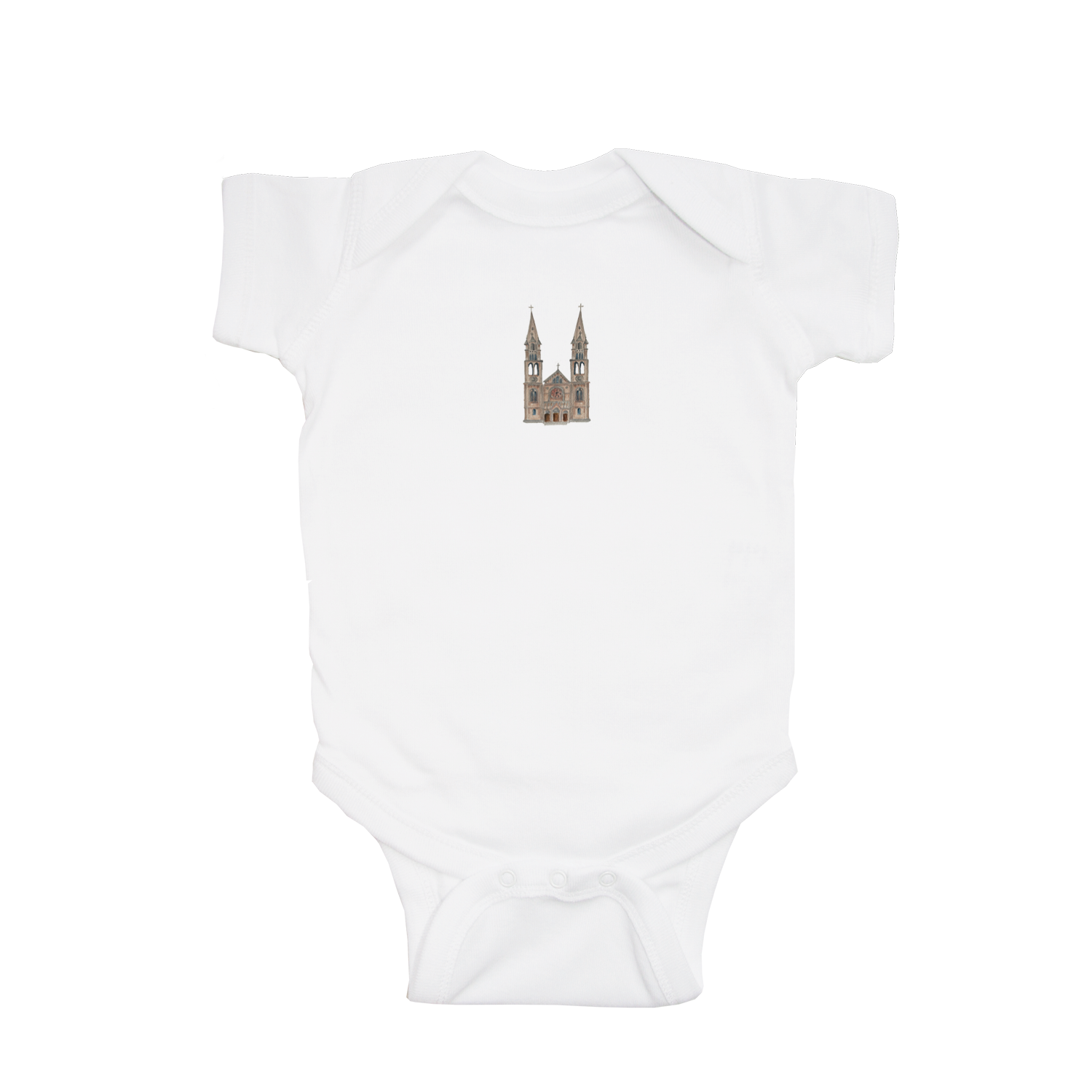 mission hill basilica baby snap up short sleeve