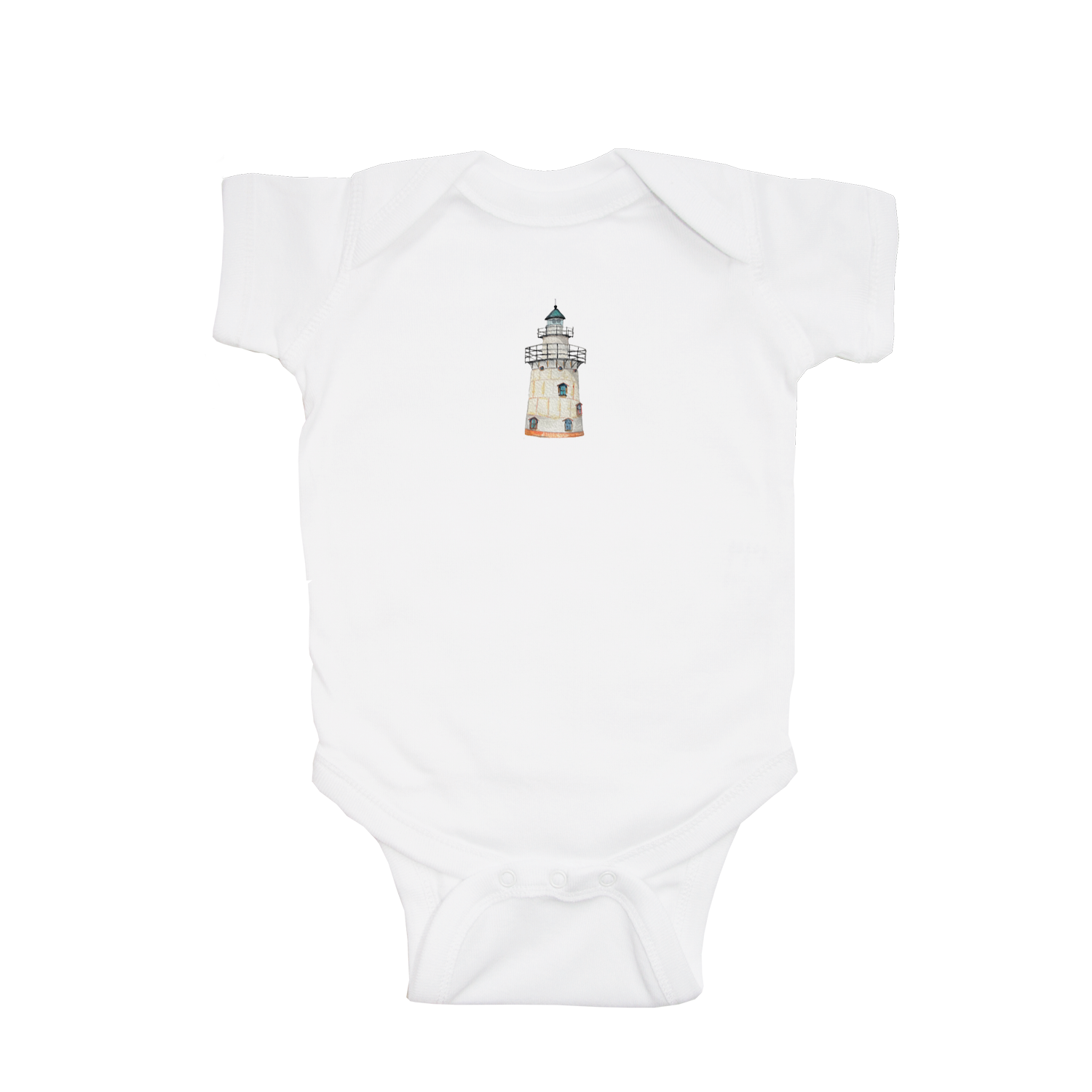 saybrook lighthouse baby snap up short sleeve