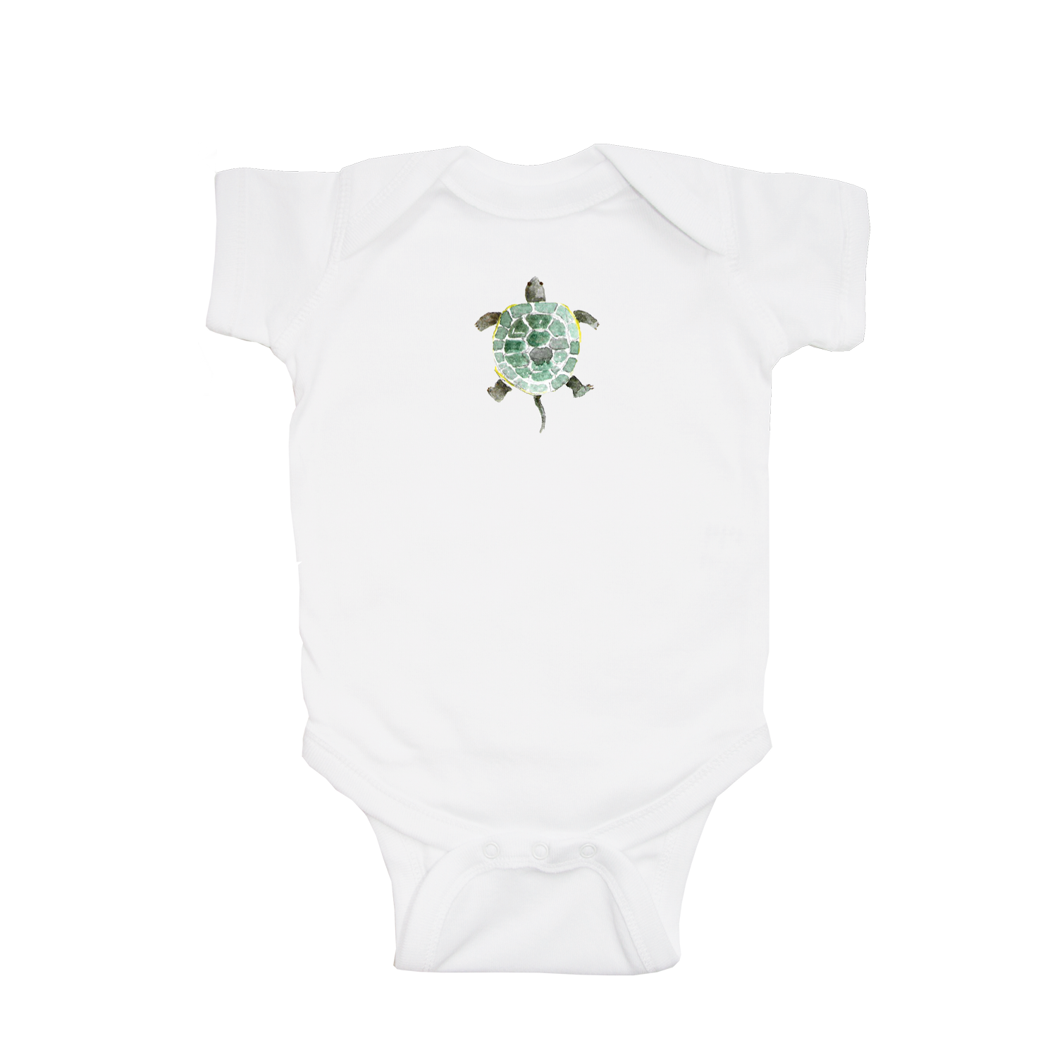 turtle baby snap up short sleeve