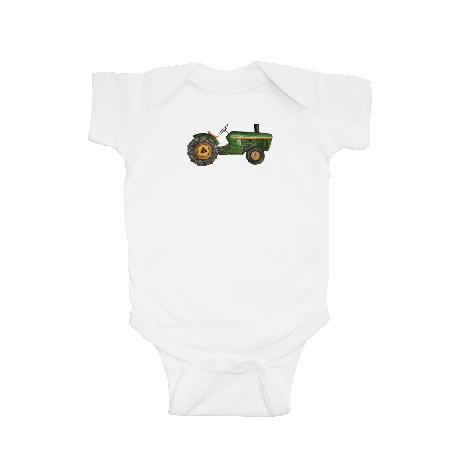 tractor baby snap up short sleeve