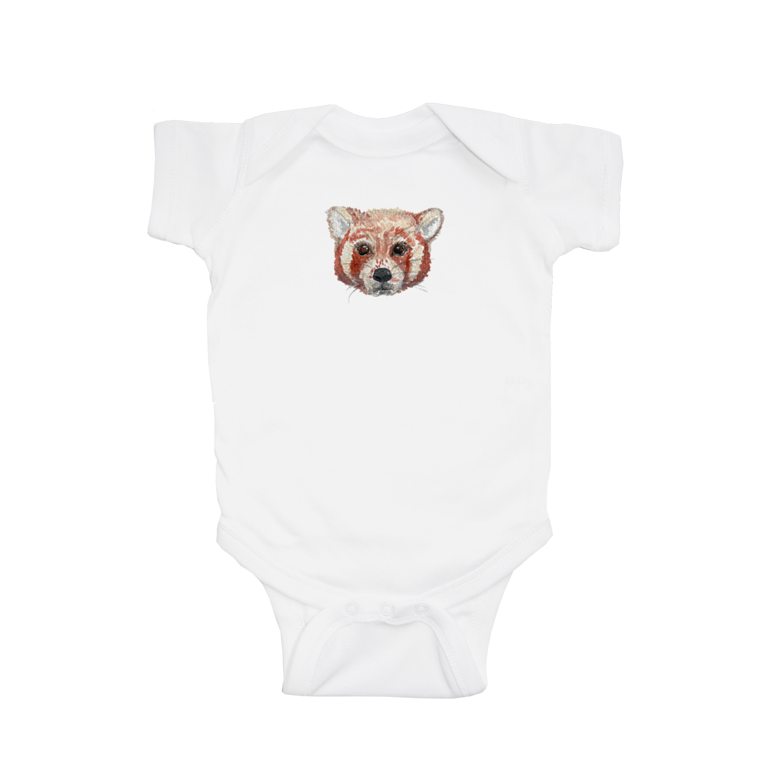 red panda baby snap up short sleeve