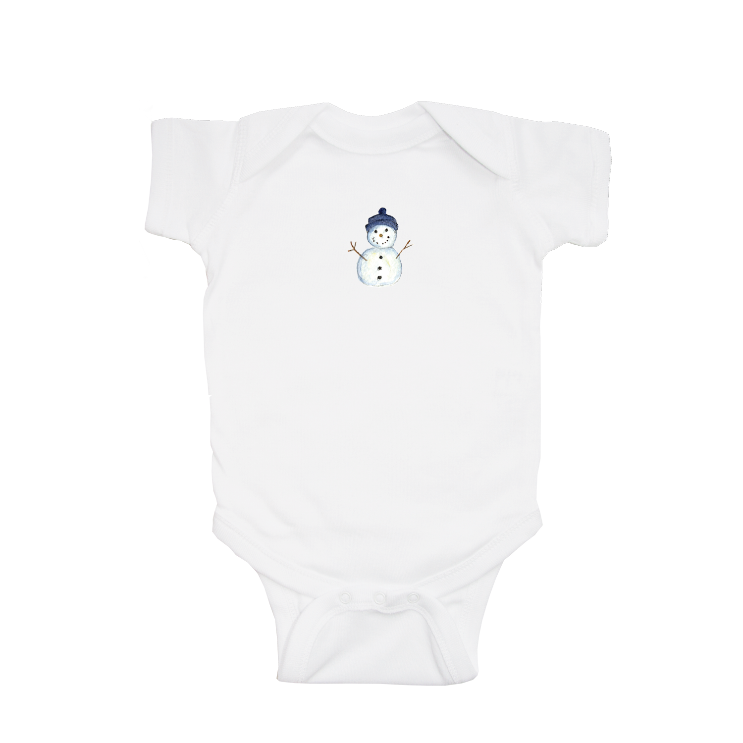 snowman baby baby snap up short sleeve