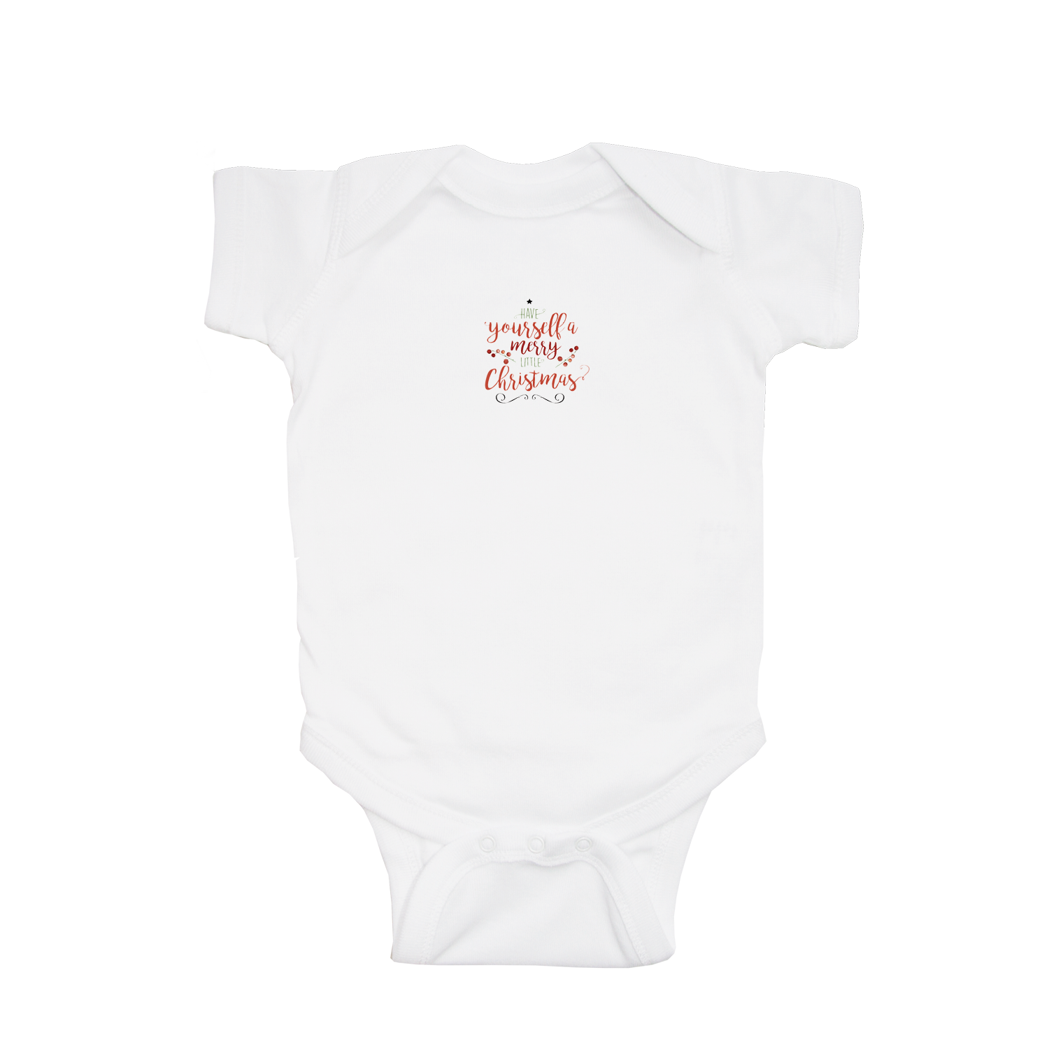 berry merry little christmas baby snap up short sleeve