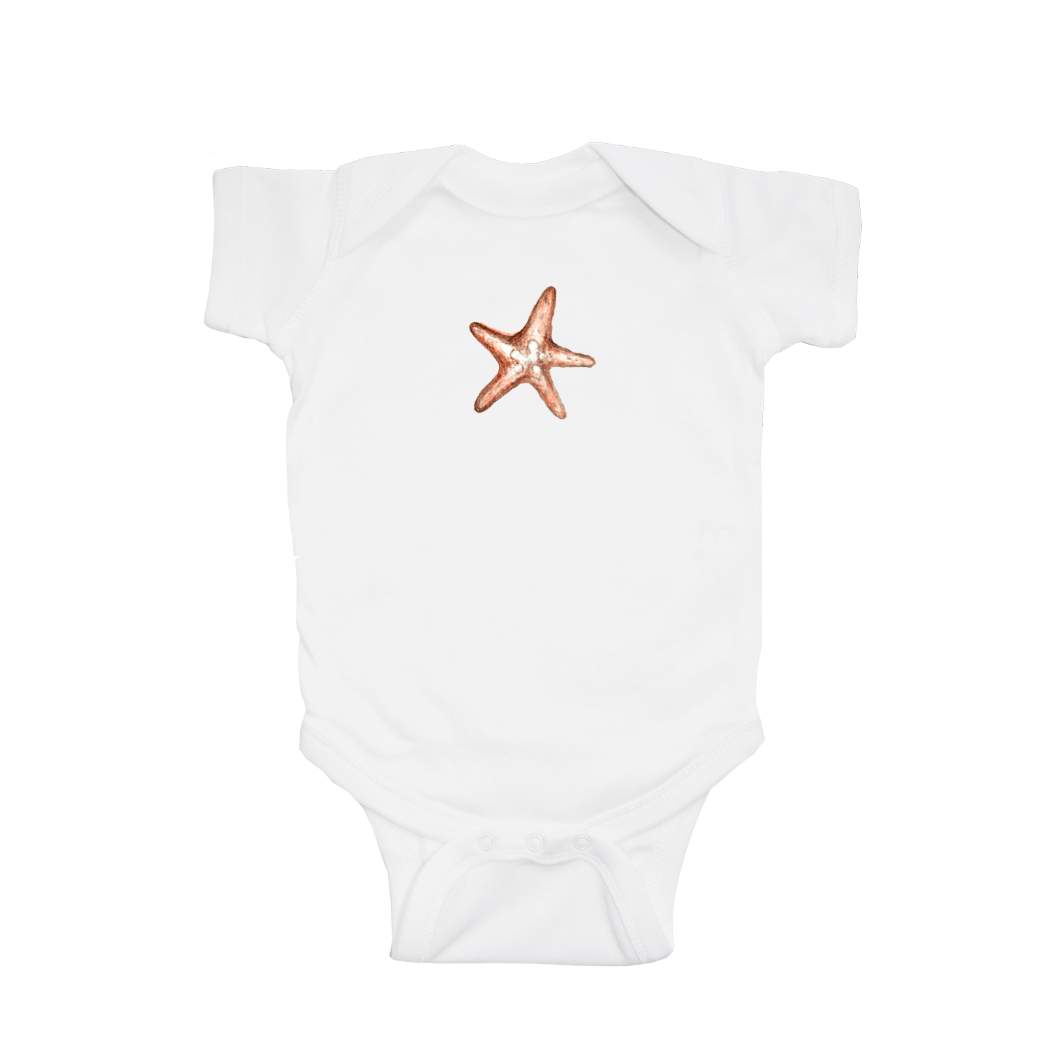 starfish brown baby snap up short sleeve