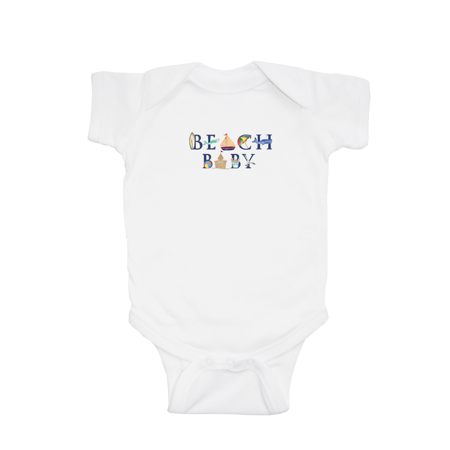 beach baby baby snap up short sleeve