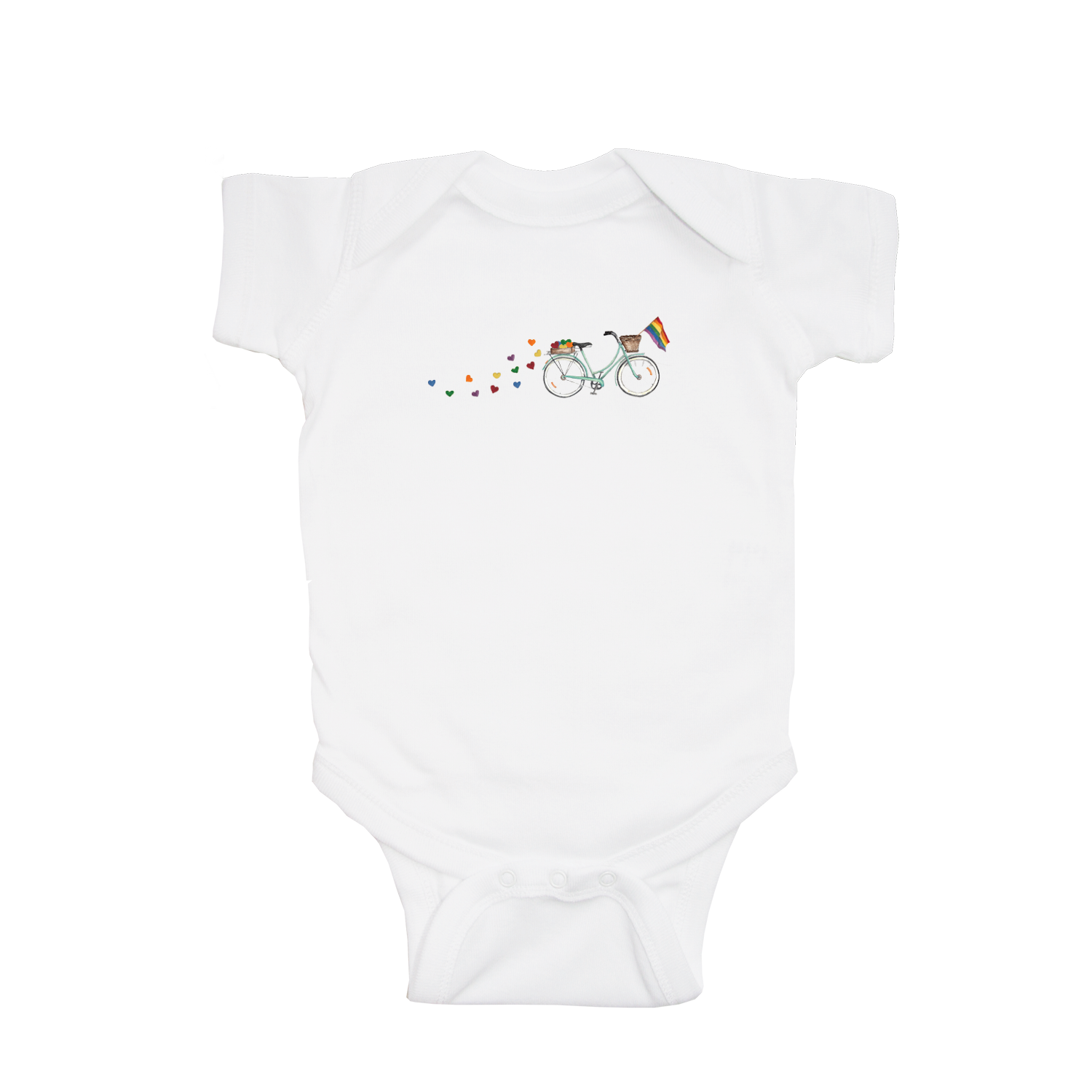 bike with pride baby snap up short sleeve