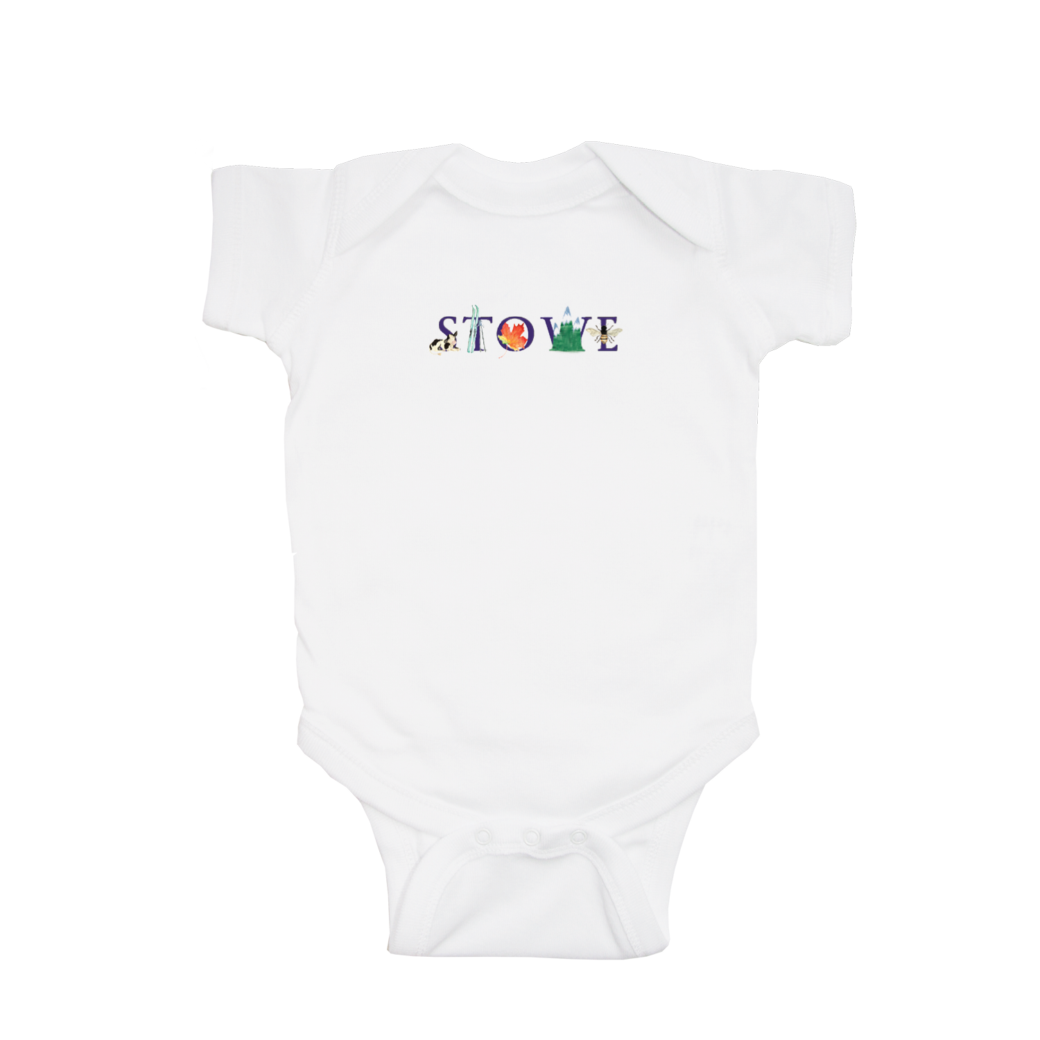 stowe, vt baby snap up short sleeve