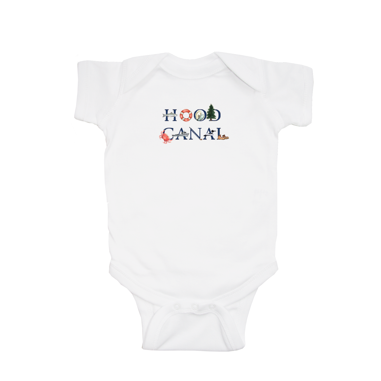 hood canal baby snap up short sleeve