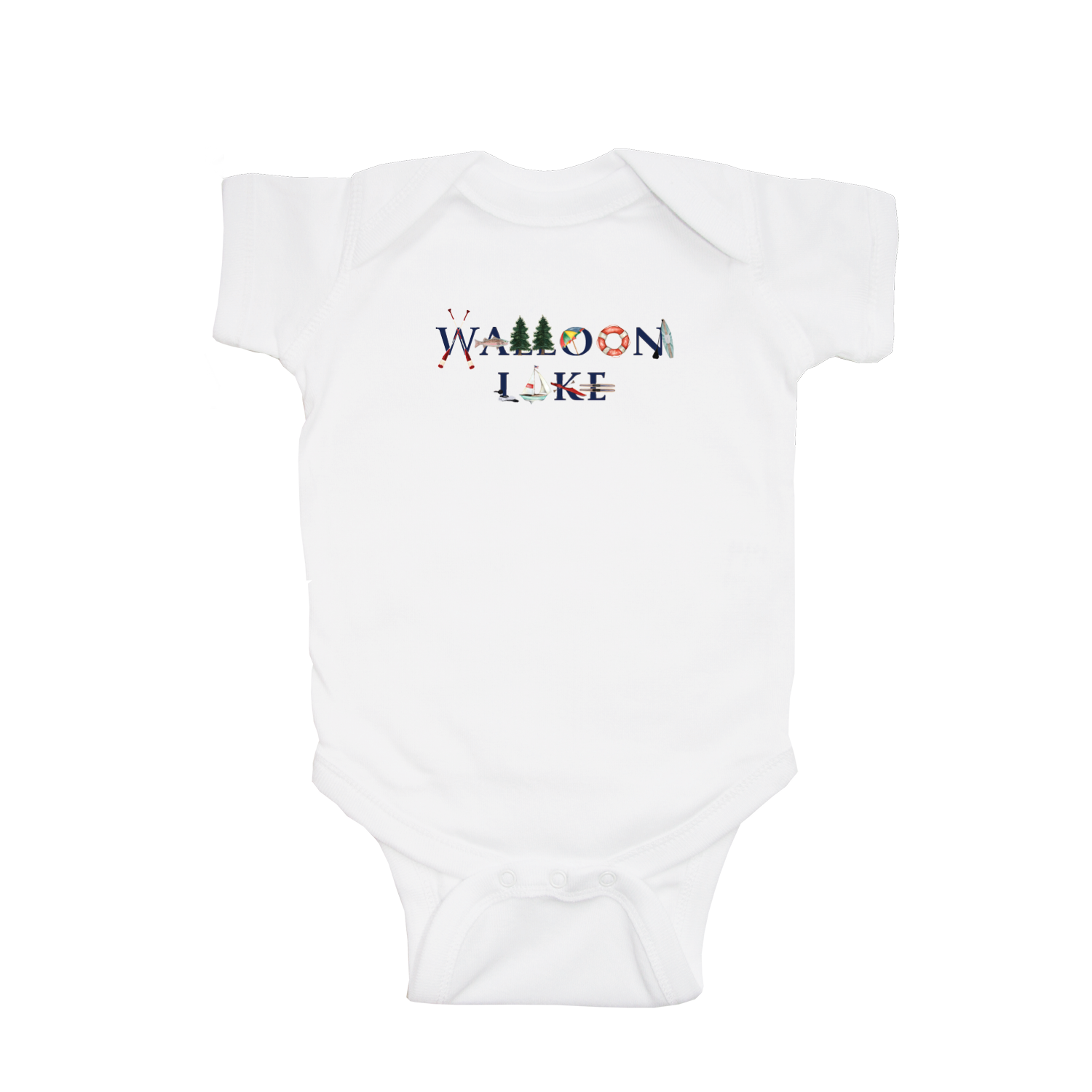 walloon lake baby snap up short sleeve