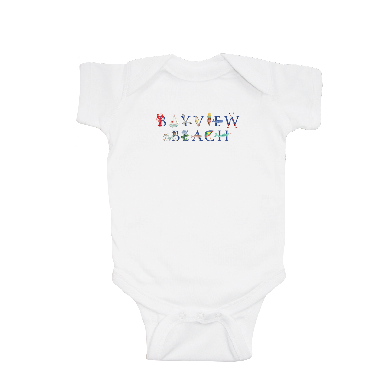 bayview beach baby snap up short sleeve